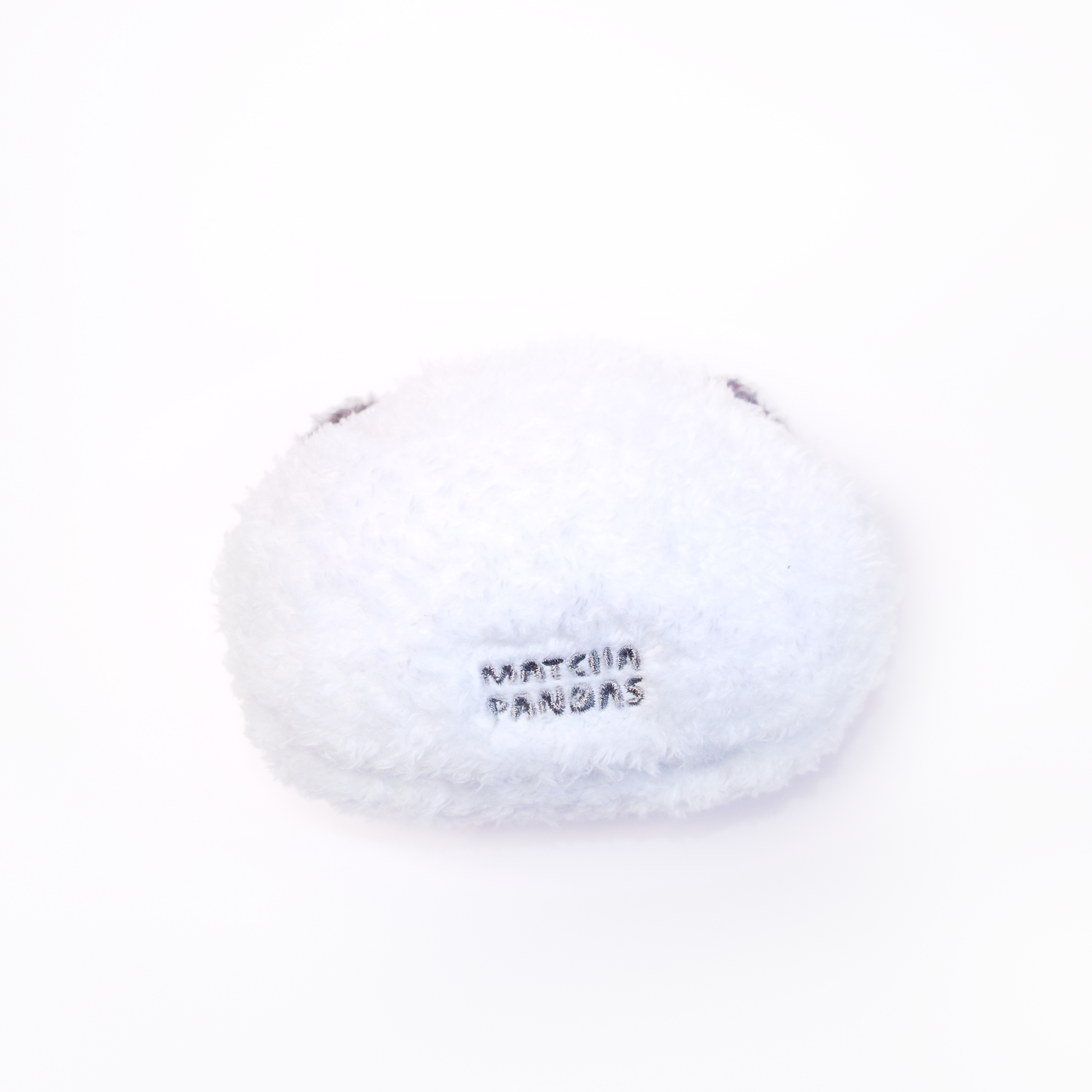 Back of Panda Plush Pouch, including Matcha Pandas logo